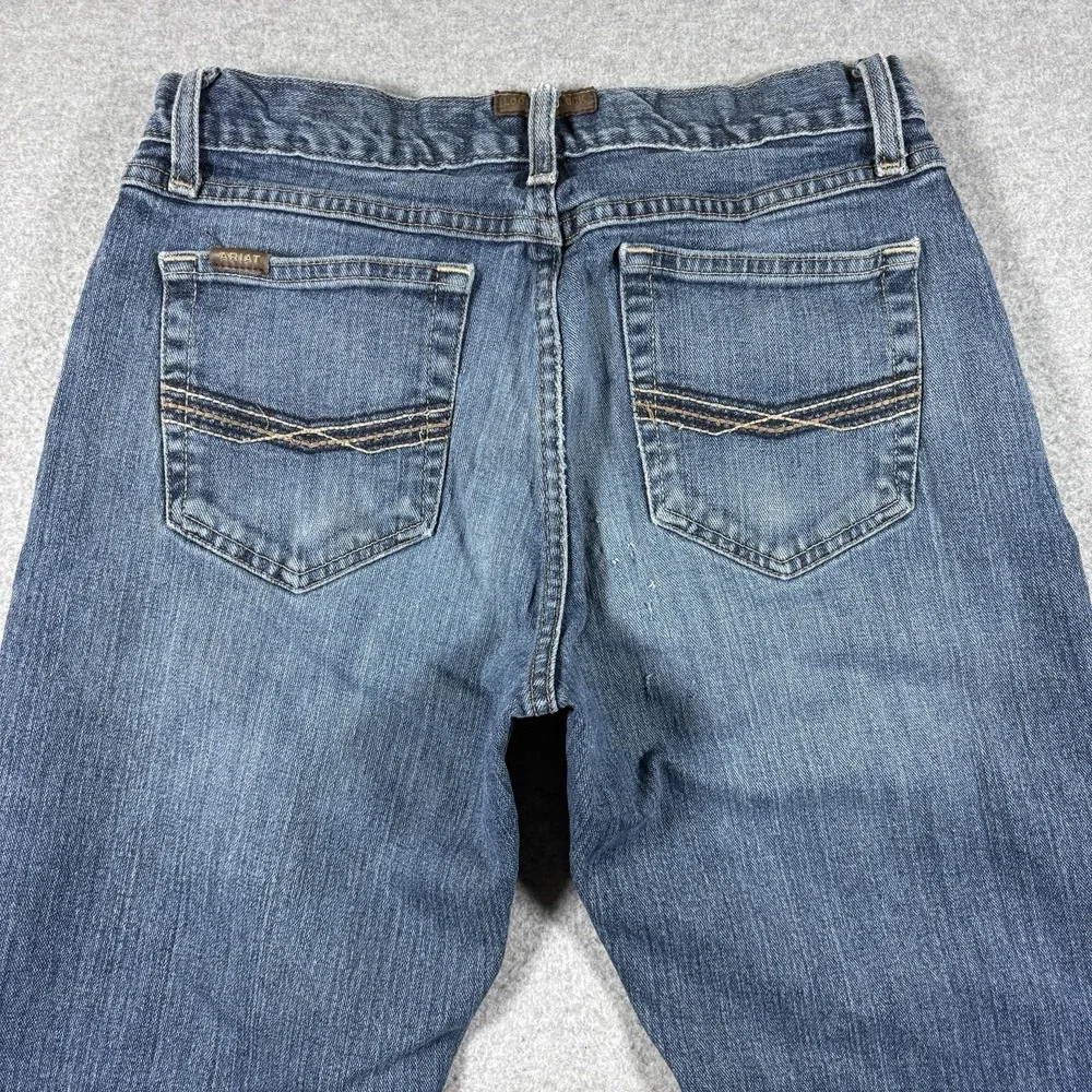 Ariat M4 Legacy Mens 30x34 Blue Relaxed Boot Cut Denim Jeans Western Workwear